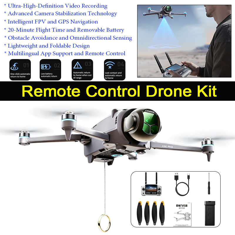 Drone Mapping - A26 Pro GPS Drone with 4.5-inch